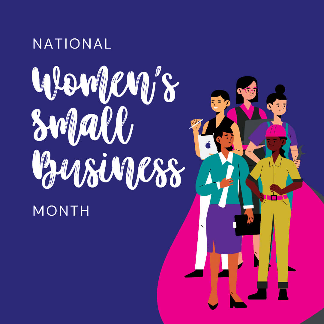 National women's small business month graphic