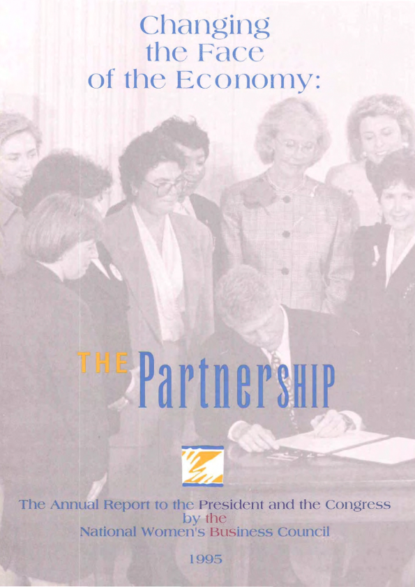 The cover of the national women's business council annual report 1995.