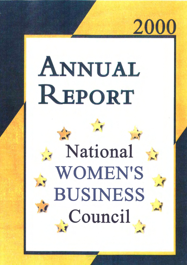 The cover of the national women's business council annual report 2000.