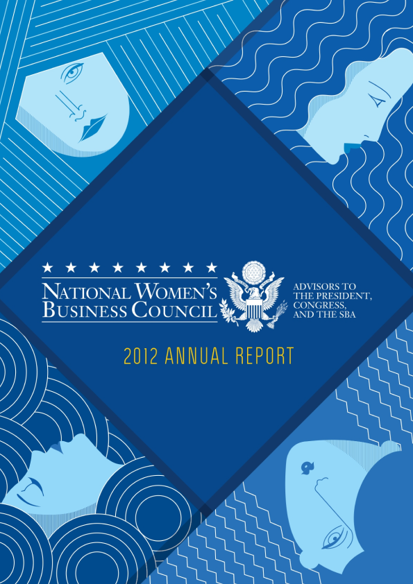 The cover of the national women's business council annual report 2012.